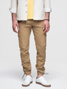 Ombre Clothing Moške hlače s cargo žepi in robom nohavic - svetlo rjava V3 P1526 Ombre Clothing