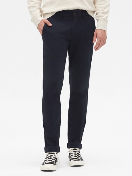 GAP Nohavice essential khaki strih úzky GapFlex GAP