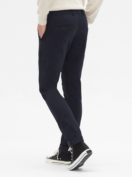 GAP Nohavice essential khaki strih úzky GapFlex GAP