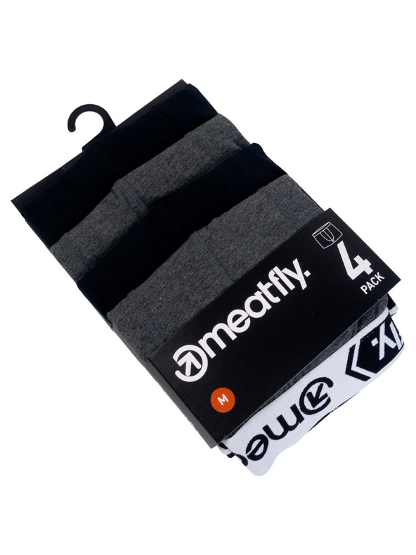 Meatfly Meatfly moške boksarice Balboa Boxershorts Four Pack Black/Grey Heather
