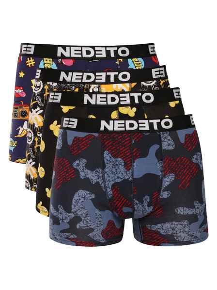 Nedeto Komplet štirih - moške boksarice Nedeto večbarvne