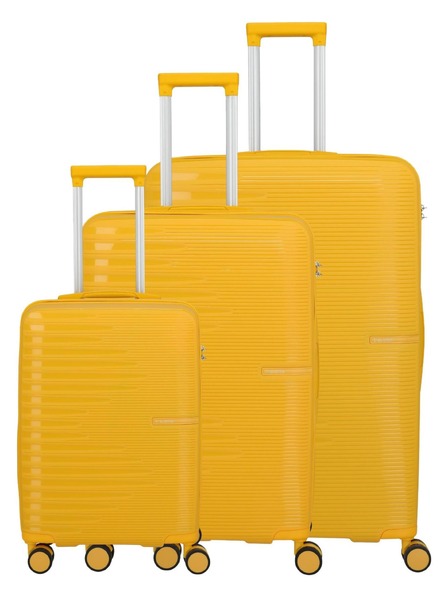 Travelite Set potovalnih kovčkov Travelite Pacific S,M,L Yellow