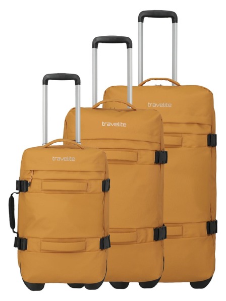Travelite Set potovalnih kovčkov Travelite Bolonia Wheeled Duffle S,M,L Yellow