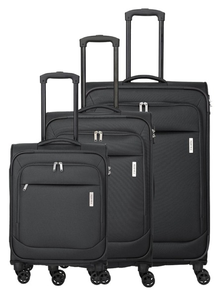 Travelite Set potovalnih kovčkov Travelite Priego S,M,L Anthracite