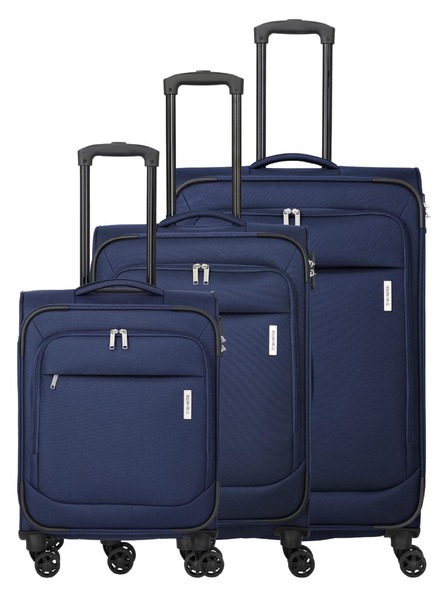 Travelite Set potovalnih kovčkov Travelite Priego S,M,L Navy
