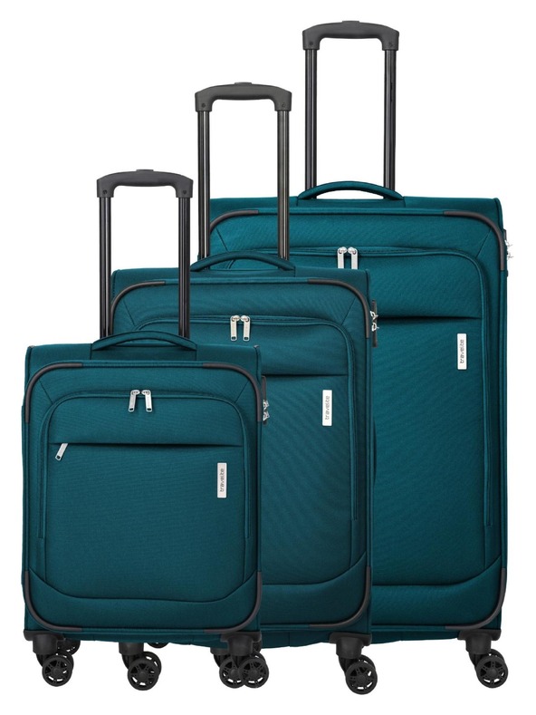 Travelite Set potovalnih kovčkov Travelite Priego S,M,L Petrol