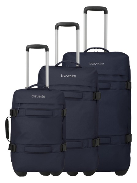 Travelite Set potovalnih kovčkov Travelite Bolonia Wheeled Duffle S,M,L Navy