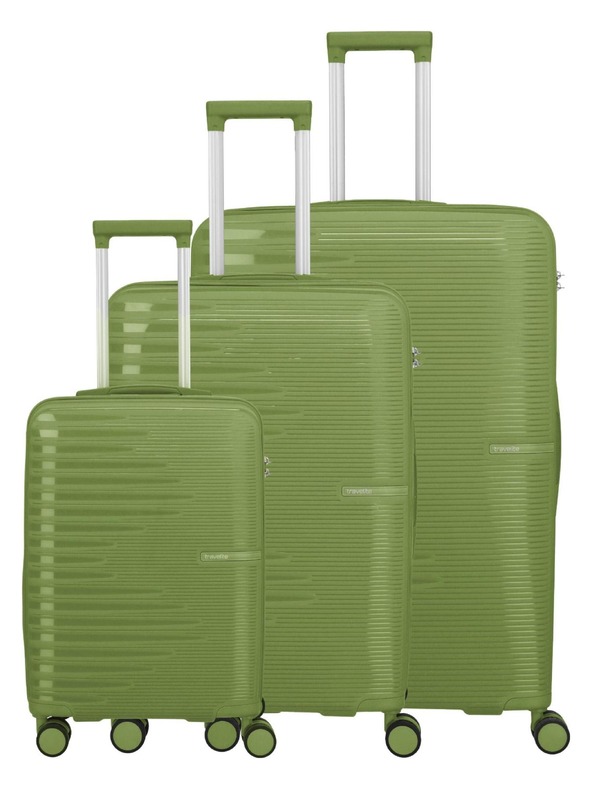 Travelite Set potovalnih kovčkov Travelite Pacific S,M,L Olive