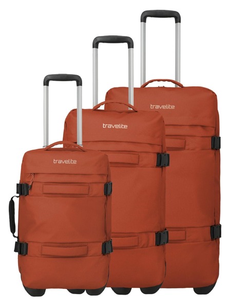 Travelite Set potovalnih kovčkov Travelite Bolonia Wheeled Duffle S,M,L Orange