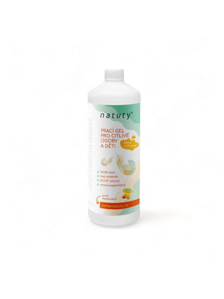 Natuty Pralni gel Natuty za občutljive osebe in otroke 1000 ml