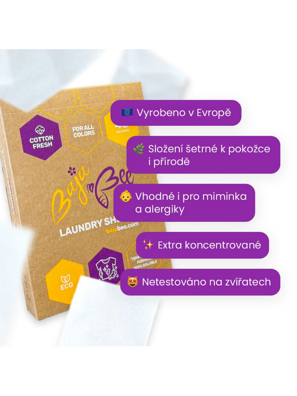 BajaBee Pralni trakovi BajaBee cotton fresh 48ks
