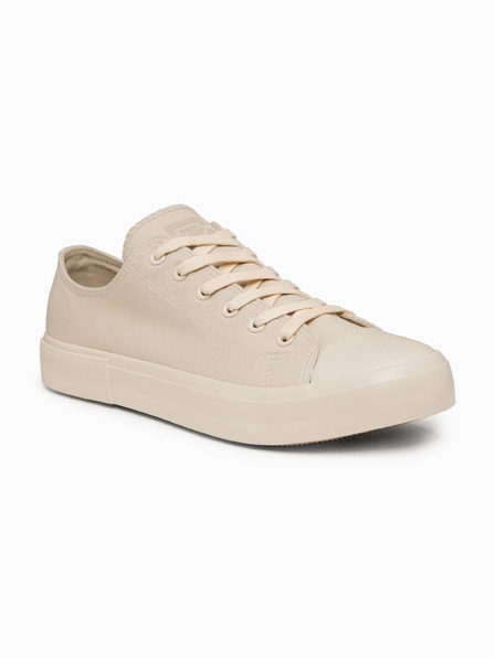Ombre Clothing Enobarven nizke moške teniške – svetlo bež V2 OM-FOTL-0189 Ombre Clothing