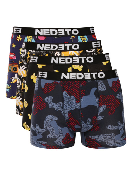Nedeto Komplet štirih - moške boksarice Nedeto večbarvne