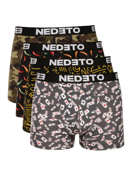 Nedeto Komplet štirih - moške boksarice Nedeto večbarvne