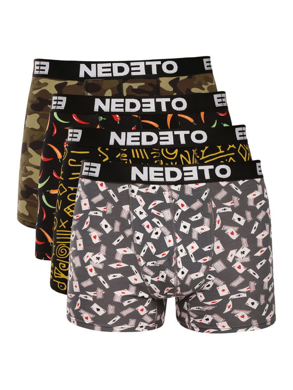 Nedeto Komplet štirih - moške boksarice Nedeto večbarvne