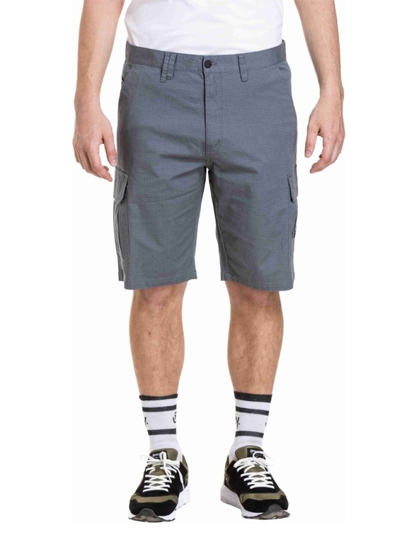 Meatfly Moške kratke hlače Meatfly Syndrom Grey Ripstop