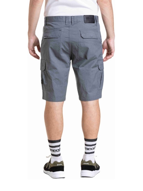 Meatfly Moške kratke hlače Meatfly Syndrom Grey Ripstop