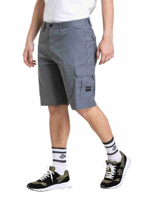 Meatfly Moške kratke hlače Meatfly Syndrom Grey Ripstop