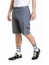 Meatfly Moške kratke hlače Meatfly Syndrom Grey Ripstop