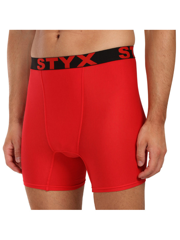 Styx Komplet treh - moške boksarice Styx dolge športne elastične večbarvne