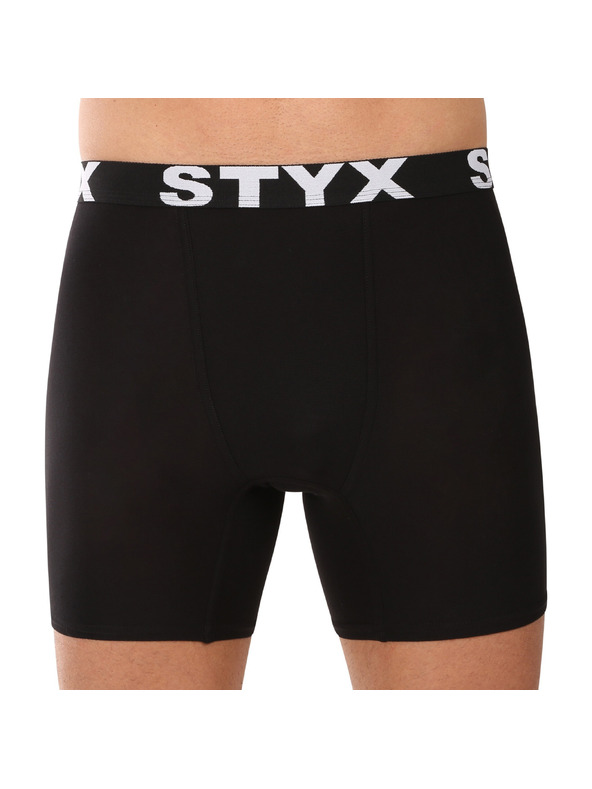 Styx Komplet treh - moške boksarice Styx dolge športne elastične večbarvne