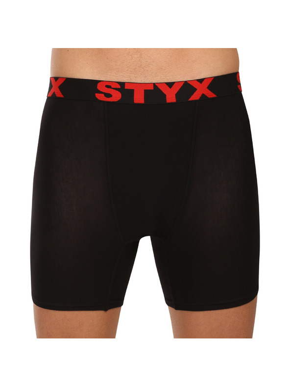 Styx Komplet treh - moške boksarice Styx dolge športne elastične večbarvne
