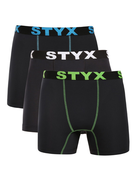 Styx Komplet treh - moške funkcionalne boksarice Styx črne