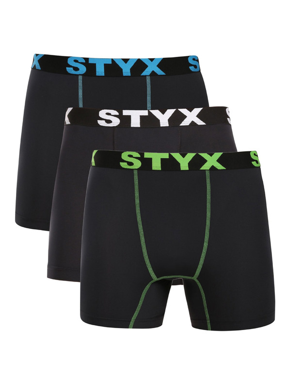 Styx Komplet treh - moške funkcionalne boksarice Styx črne