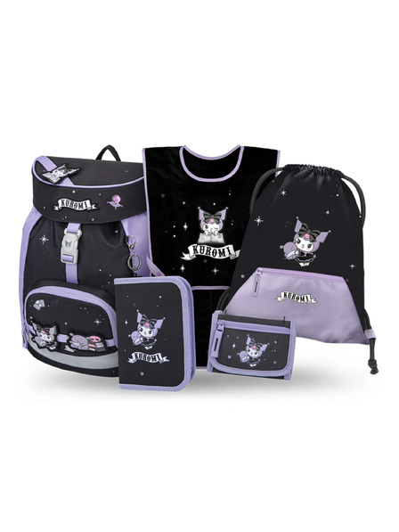 BAAGL  BAAGL KOMPLET 5 Airy Kuromi Fortune Dream: nahrbtnik, peresnik, vrečka, predpasnik, denarnica GRS