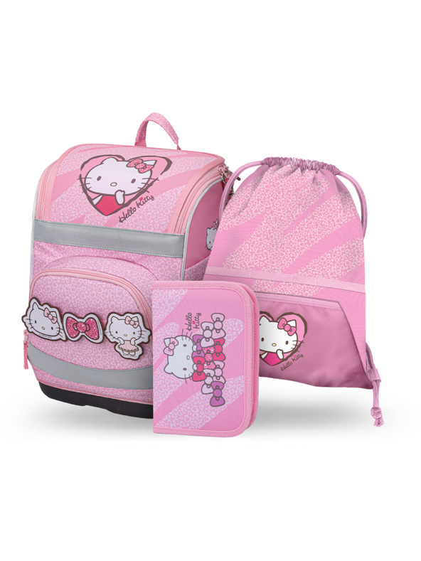 BAAGL  BAAGL SET 3 Zippy Plus Hello Kitty Sweet Leopard: torba, penal, vrečka GRS