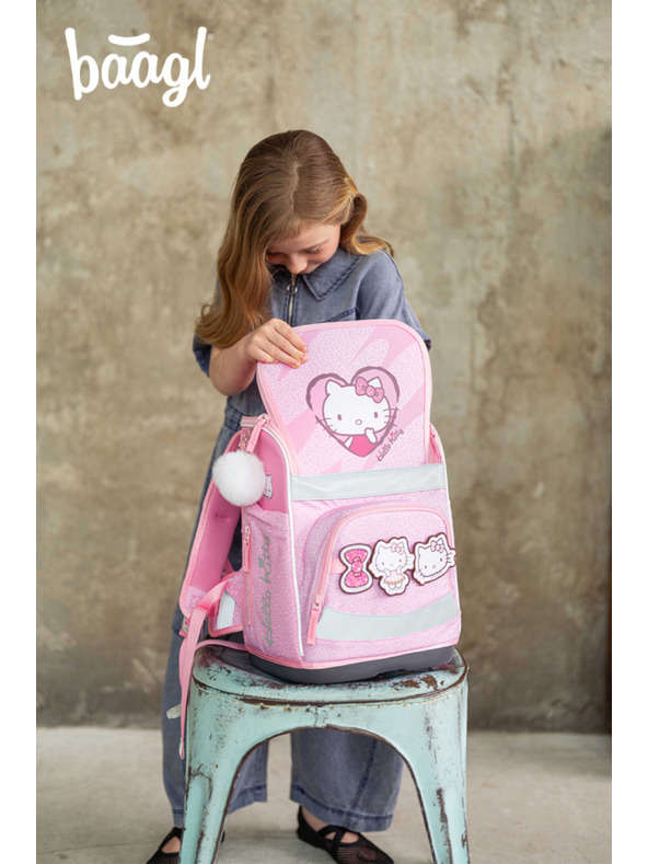 BAAGL  BAAGL SET 5 Zippy Plus Hello Kitty Sweet Leopard: torba, penal, vrečka, predpasnik, denarnica GRS