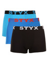 Styx Komplet treh - moške boksarice Styx sports elastic večbarvne