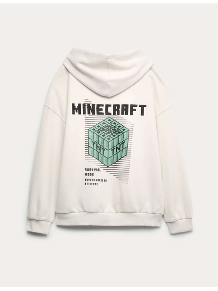 Marks & Spencer Pulover z visoko vsebnostjo bombaže in grafiko Minecraft™ (6–16 let) Marks & Spencer kremasta