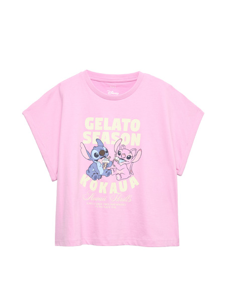 Marks & Spencer Vrhnji del z grafiko Lilo & Stitch™ iz čiste bombaže (6–16 let) Marks & Spencer vijolična