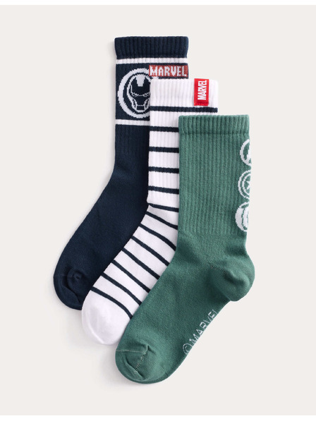 Marks & Spencer Gleženj nogavice Marvel™, 3 kosi v pakiranju (6 majhno – 7 veliko) Marks & Spencer zelena