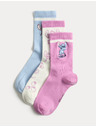 Marks & Spencer Nogavice Lilo & Stitch™, set 3 parov (6 small – 7 large) Marks & Spencer roza
