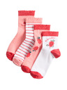 Marks & Spencer Nogavice Fun Berries, set 4 parov (6 small – 7 large) Marks & Spencer oranžna