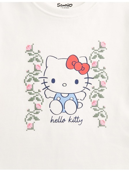 Marks & Spencer Majica Hello Kitty™ iz čistega bombaža (2-8 let) Marks & Spencer zunaj bele barve