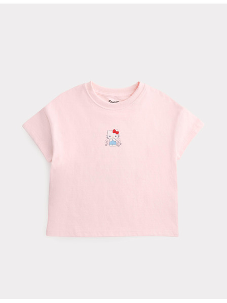 Marks & Spencer Majica z motivom Hello Kitty™, iz čiste bombažne (2–8 let) Marks & Spencer rožnata