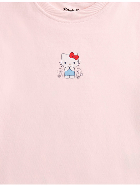 Marks & Spencer Majica z motivom Hello Kitty™, iz čiste bombažne (2–8 let) Marks & Spencer rožnata
