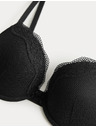 Marks & Spencer Čipkasti push-up dekolte nedrček Jasmine s kosticami, (vel. A–E) Marks & Spencer črna