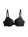 Marks & Spencer Čipkasti push-up dekolte nedrček Jasmine s kosticami, (vel. A–E) Marks & Spencer črna