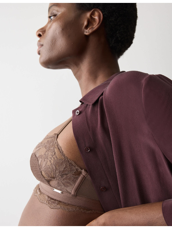 Marks & Spencer Čipkasti braleta Savannah brez kosti Marks & Spencer rjava