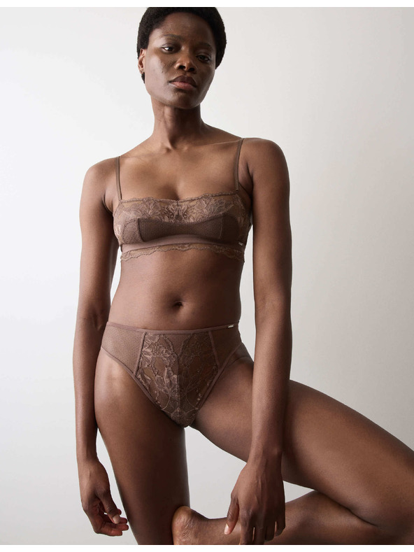 Marks & Spencer Čipkasti braleta Savannah brez kosti Marks & Spencer rjava