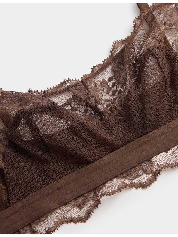Marks & Spencer Čipkasti braleta Savannah brez kosti Marks & Spencer rjava