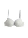 Marks & Spencer Bombažni push-up nedrček Juni za globok dekolte, s kostmi (A-E) Marks & Spencer siv