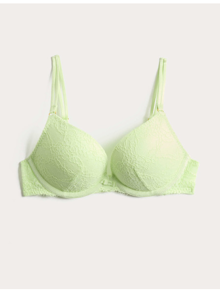 Marks & Spencer Čipkasti push-up prsni nedrček Ida s kostmi (A–E) Marks & Spencer zelen