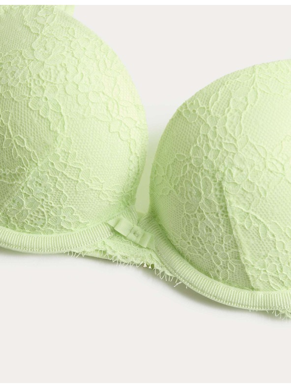 Marks & Spencer Čipkasti push-up prsni nedrček Ida s kostmi (A–E) Marks & Spencer zelen