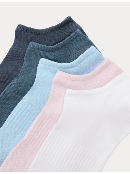 Marks & Spencer Kratke nogavice Trainer Liners™ iz mikrovlakna, 5 kos Marks & Spencer rozna