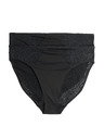 Marks & Spencer Visoko střižené hlačke Body s čipko, 2 kos v pakiranju Marks & Spencer črna